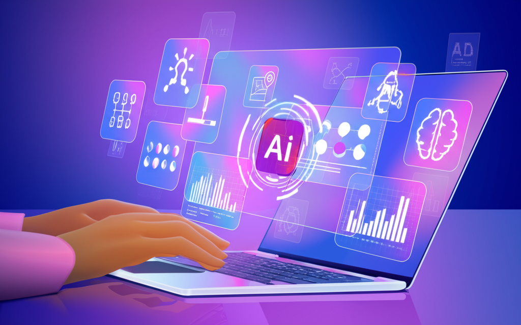 AI-powered development illustration
